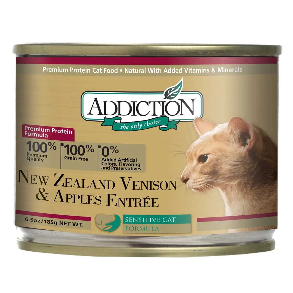 Addiction New Zealand Venison & Apples Canned Cat Food 185g