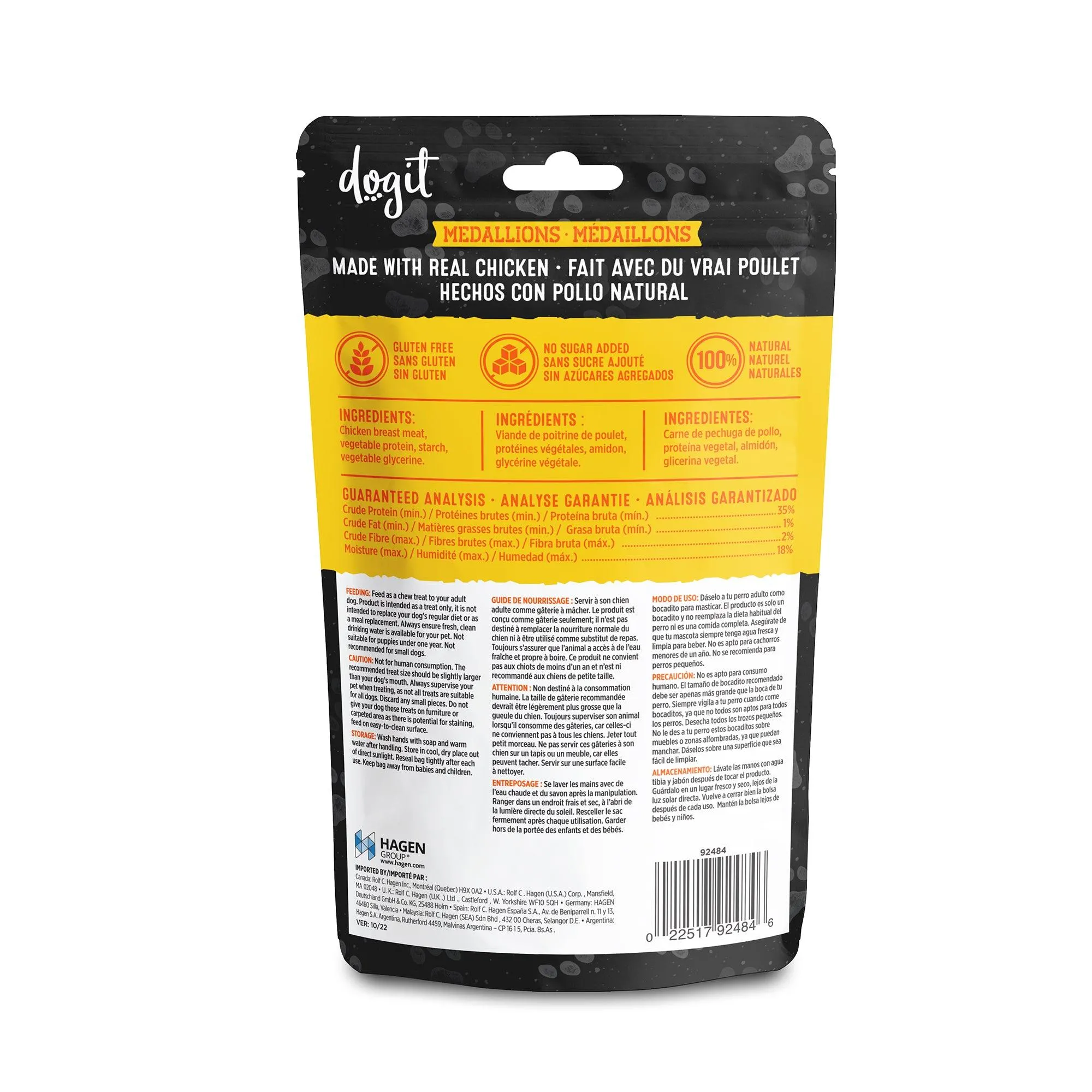 Dogit Snack Bar Dog Treats Chicken Medallions