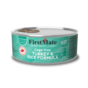 FirstMate Cage Free Turkey & Rice Formula Canned Cat Food