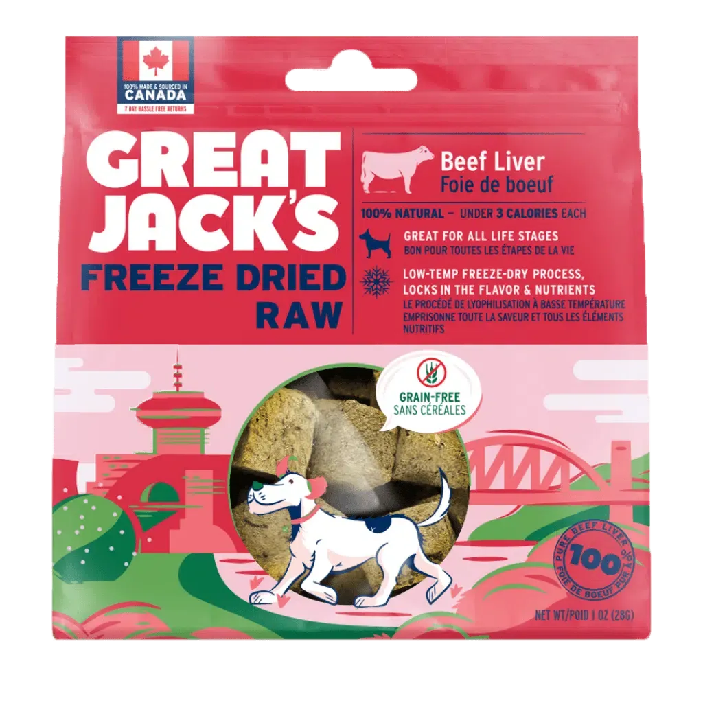 great jack's - freeze-dried beef liver treats (1 oz)