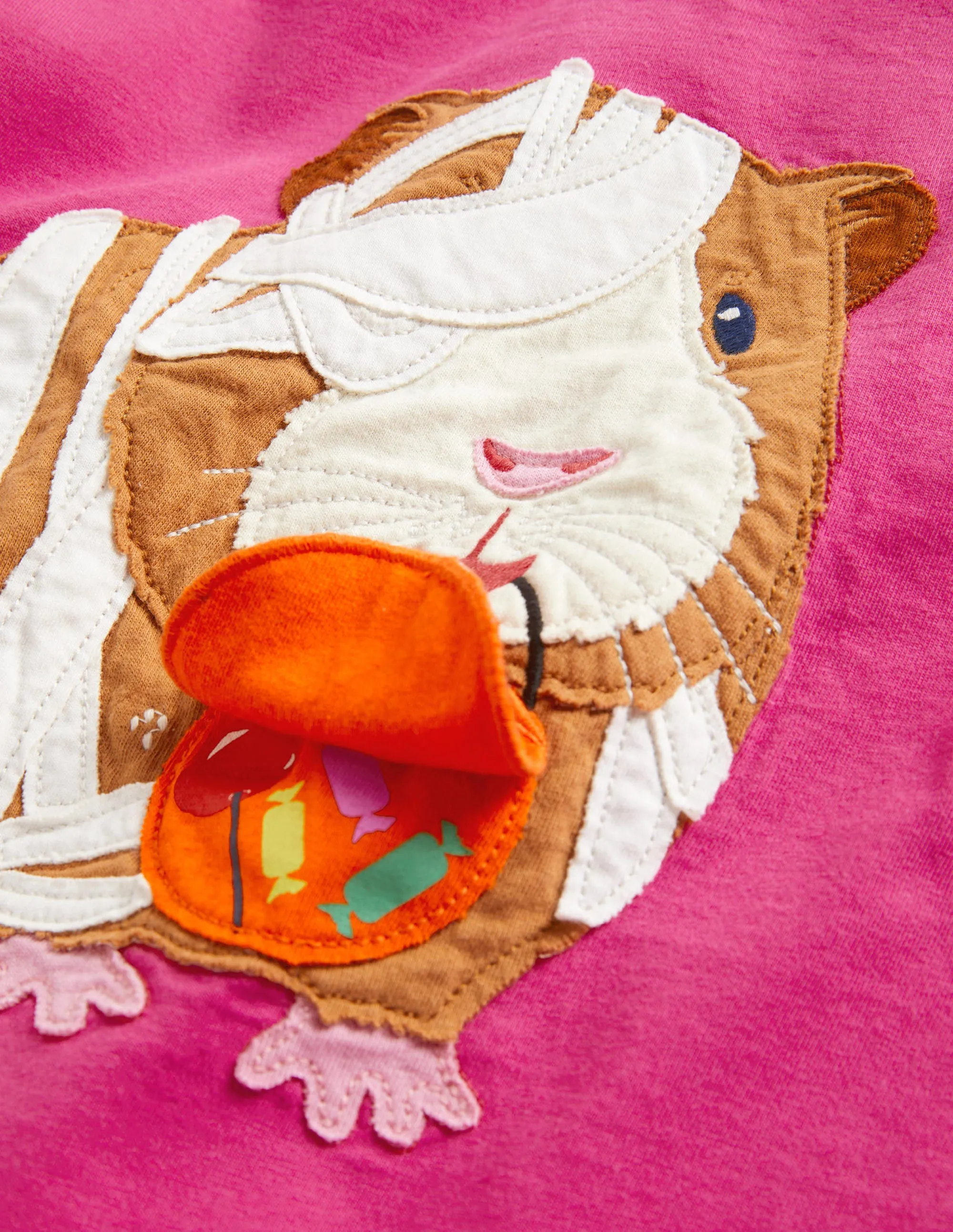 Halloween Appliqué T-shirt-Tickled Pink Guinea Pig
