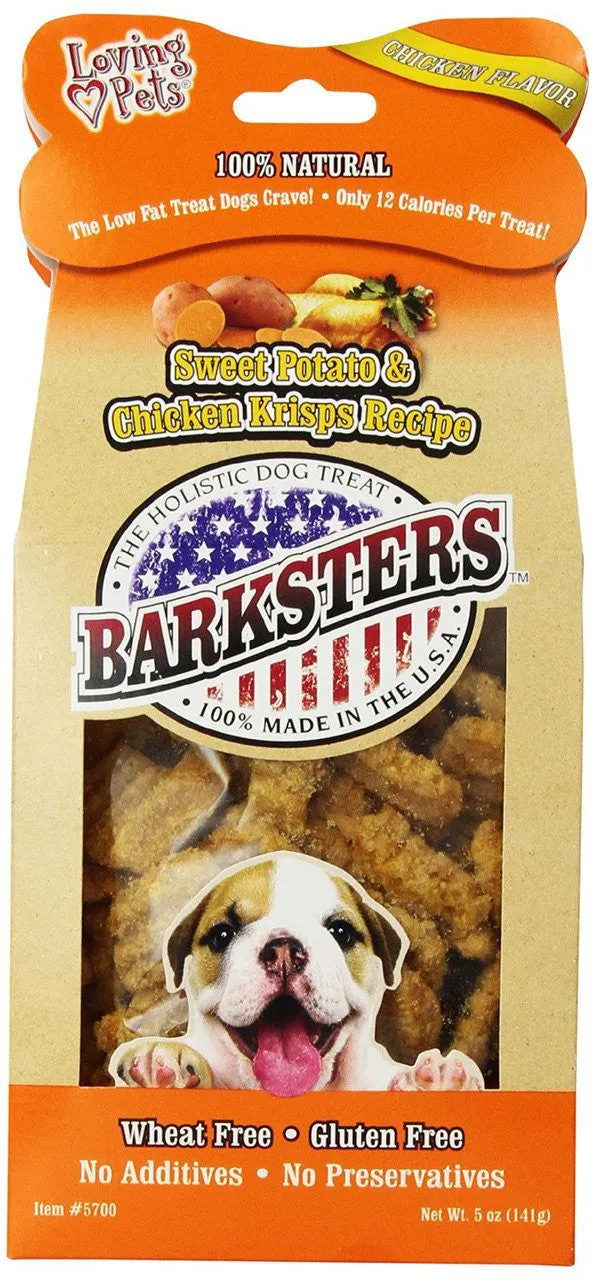 Loving Pets Barksters Sweet Potato Chicken Krisps 5oz Treats