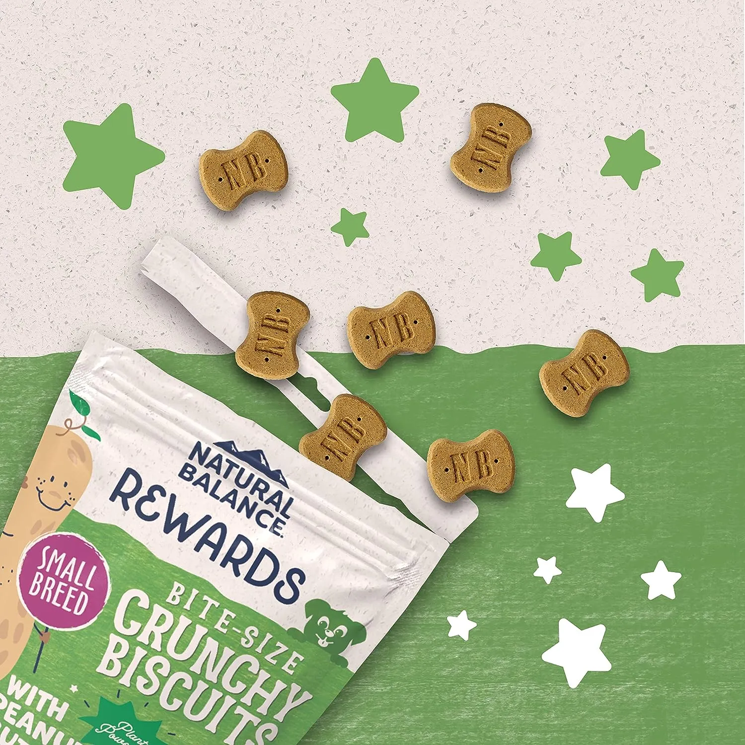 Natural Balance Rewards Crunchy Biscuits With Peanut Butter Small Breed Dog Treats 8oz
