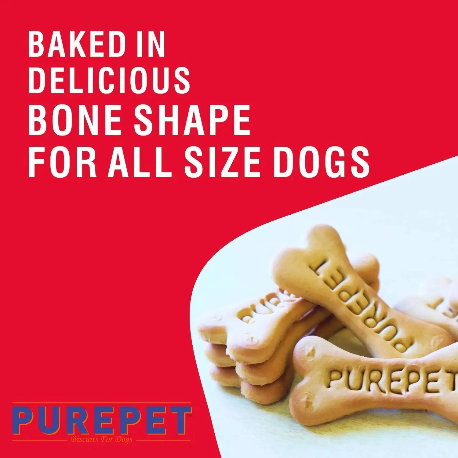 Purepet Chicken Flavour Real Chicken Biscuit Dog Treats Jar, 1kg