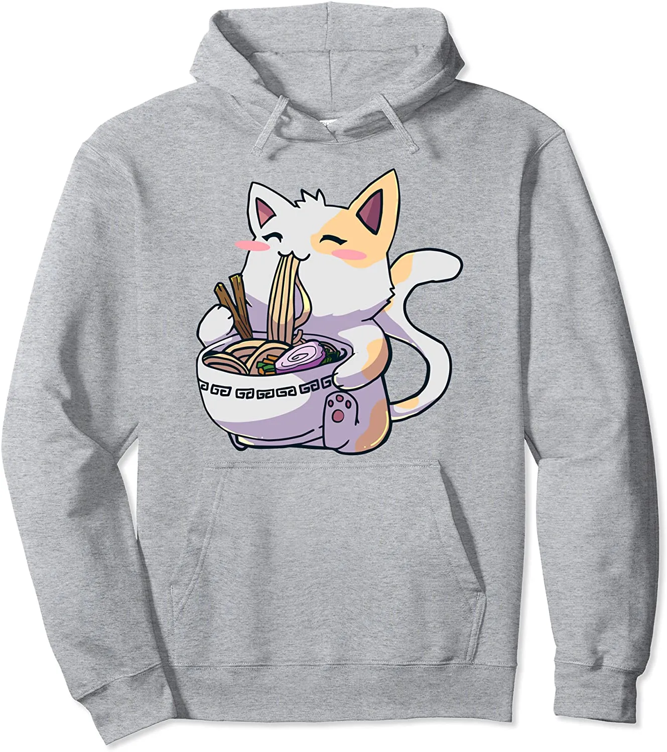 Ramen Anime Kawaii Neko Cat Pullover Hoodie