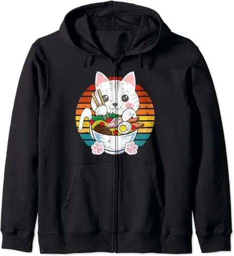 Ramen Sweatshirt Ramen Joy Ramen Spicy Ramen Dry Noodles Zip Hoodie