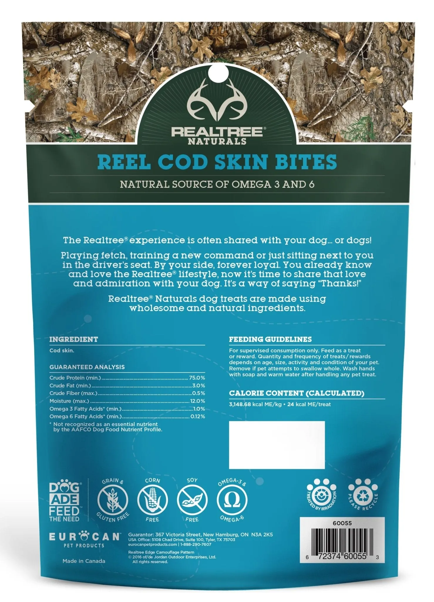 Reel Cod Skin Bites RealTree Naturals, 10 oz