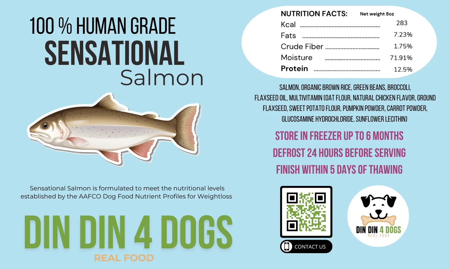 Sensational Salmon - case includes 24, 8oz meals