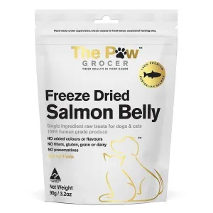 The Paw Grocer Freeze Dried Salmon Belly Dog and Cat Treats 90g